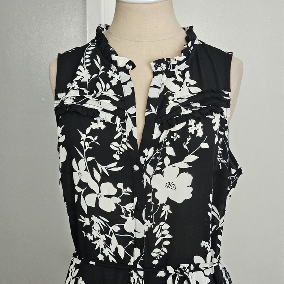 Ellen Tracy Women's Sleeveless Floral Midi Dress Size Medium - Picture 4 of 11